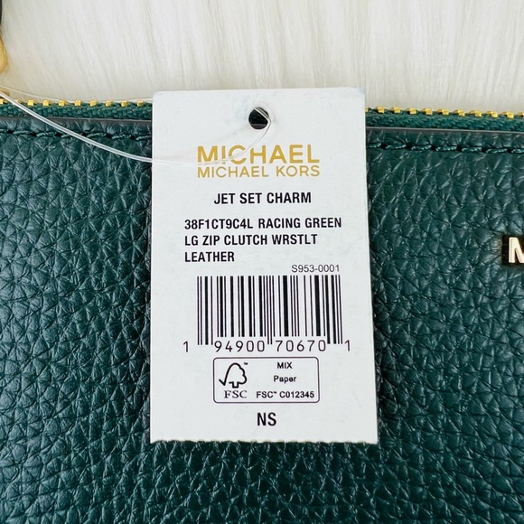 Michael Kors Jet Set Charm Large Zip Clutch Wristlet - Picture 7 of 10